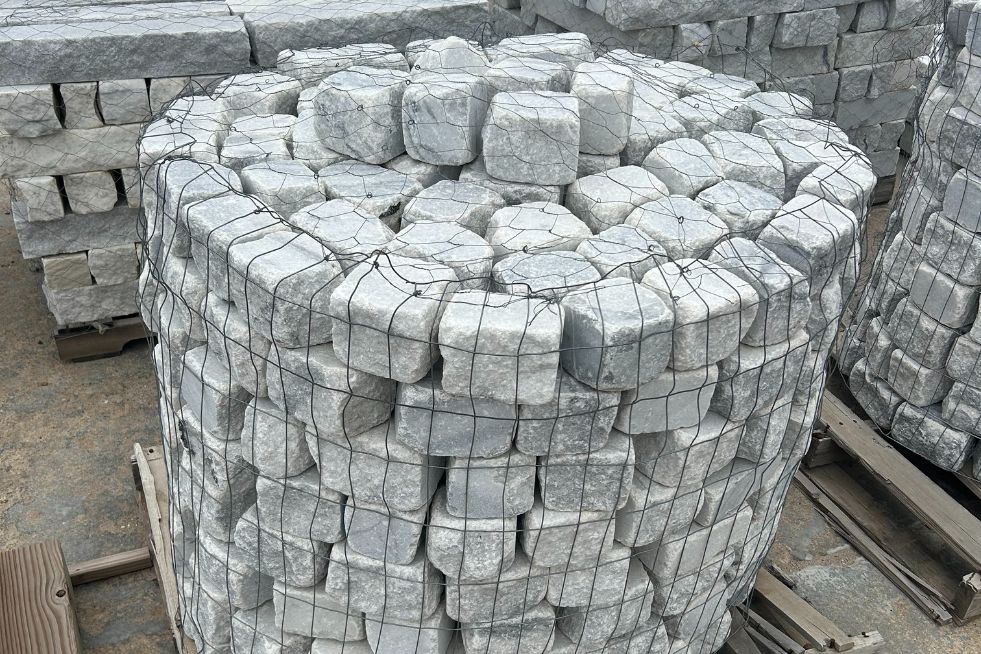 White Marble 4" Cobbles